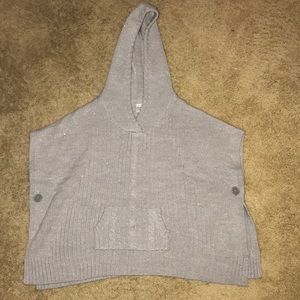 justice silver sparkly poncho